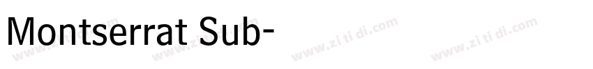 Montserrat Sub字体转换 Montserrat Sub字体转换